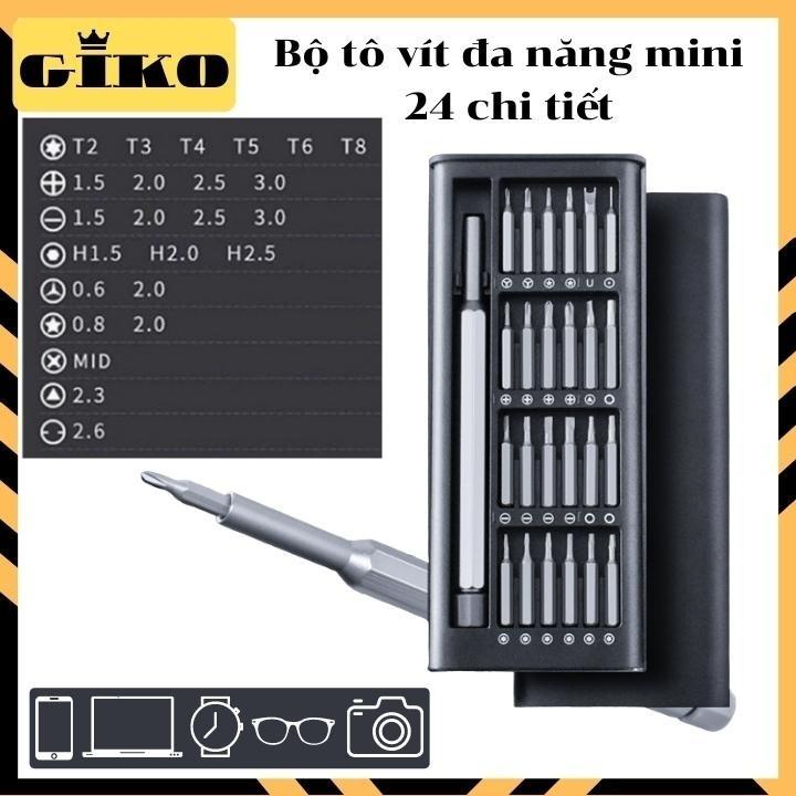 Bộ tô vít đa năng mini 24 đầu chất liệu thép từ tính cao cấp sửa chữa máy móc, điện tử cỡ nhỏ,tua vít đa năng [GIKO 019]