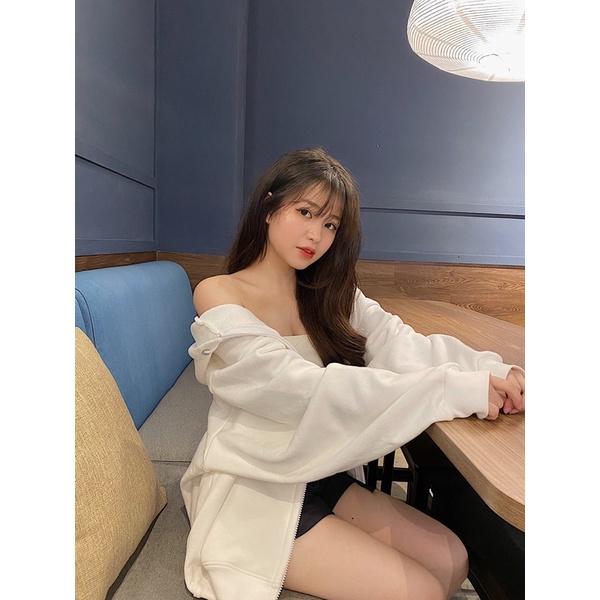 BIBOO - Áo khoác vải nỉ Hoodie Zip BOO JACKET