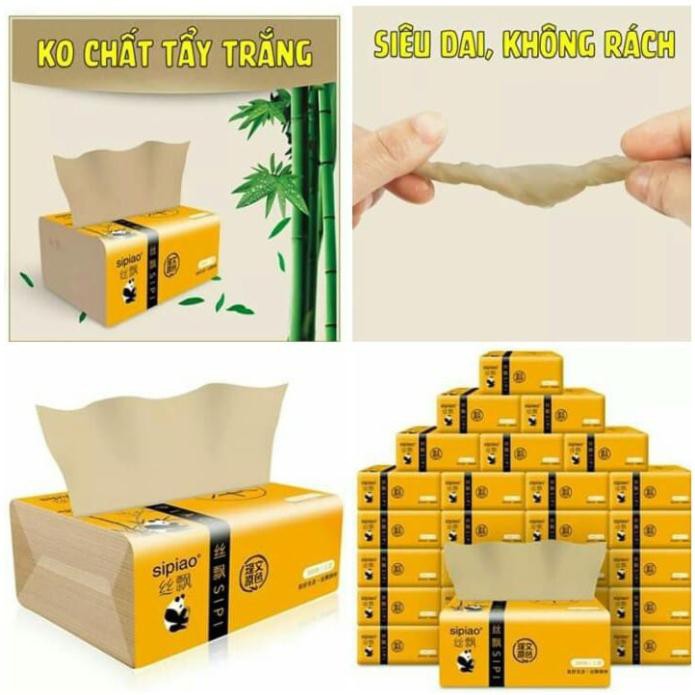 [XẢ KHO] Giấy Ăn Gấu Trúc Sipiao Siêu Dai, Hàng Loại 1 (gói lẻ 300 tờ)