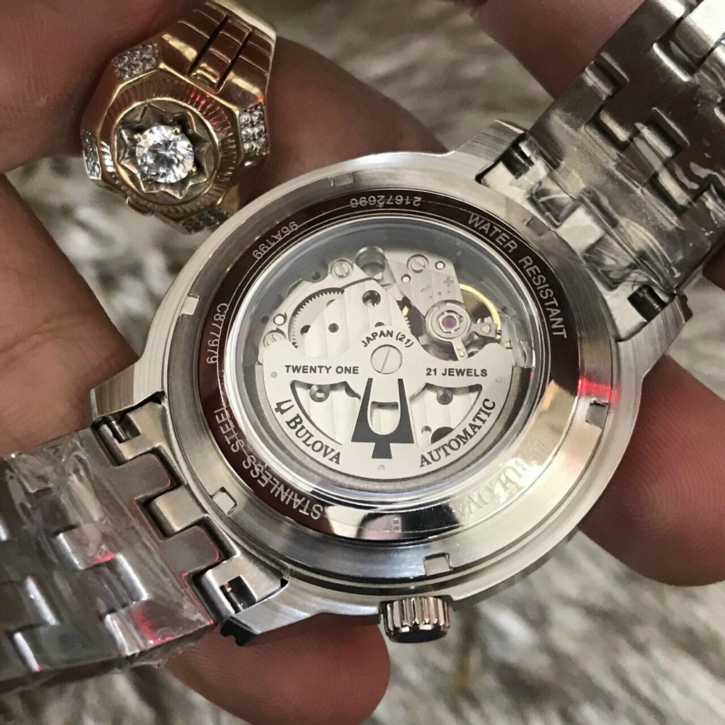 Đồng Hồ Nam Bulova 96A199 Lộ Cơ , Size 42mm , Màu Silver