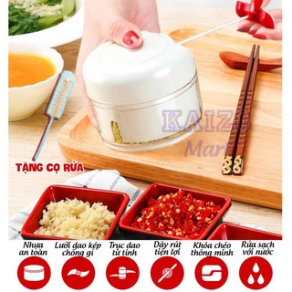 Máy xay tỏi ớt Kaizo Mart BH 3 THÁNG - Máy xay gia vị đa năng - Nhỏ gọn tiện dụng