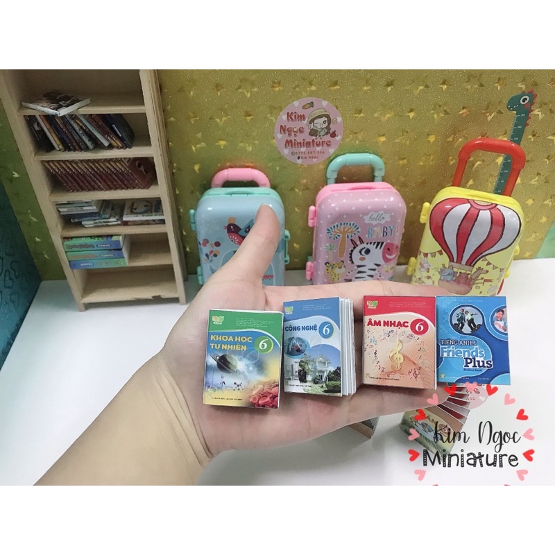 Mô hình sách mini trang trí nhà búp bê 1:12 1:8 1:6 OB11 - Lớp 6