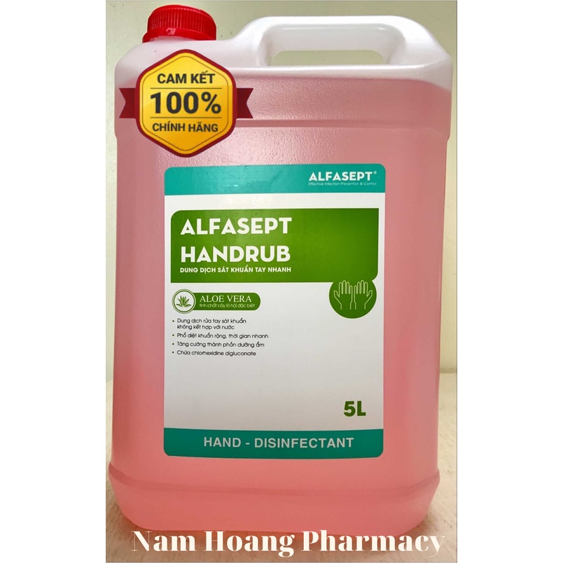 Xả Hàng (Chính Hãng) Dung Dịch Sát Khuẩn Tay Nhanh ALFASEPT- Can 5 Lít (Có Hóa Đơn Đỏ Công Ty) | BigBuy360 - bigbuy360.vn