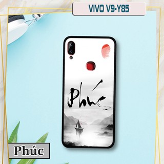 Ốp lưng kính 3D Vivo V9/ Y85 in chữ thư pháp ý nghĩa