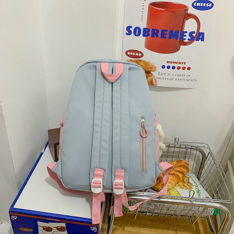 Ba lô đi học PRETTYZYS sức chứa lớn 14inch phong cách Hàn Quốc 2022 dành cho nữ tuổi teen