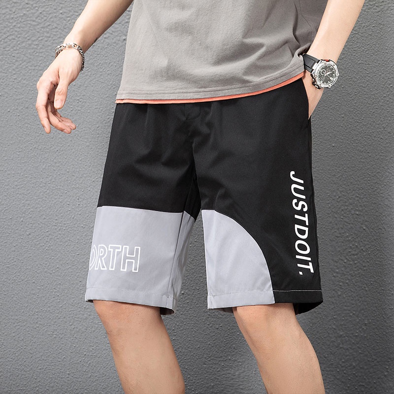 Quần short thể thao ống rộng màu sắc thời trang đi biển cho nam