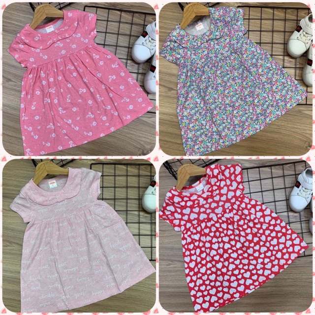 Váy cotton sài gòn 4 chiều cộc tay/ba lỗ/ hai dây 8-22 kg ( ib chọn màu)