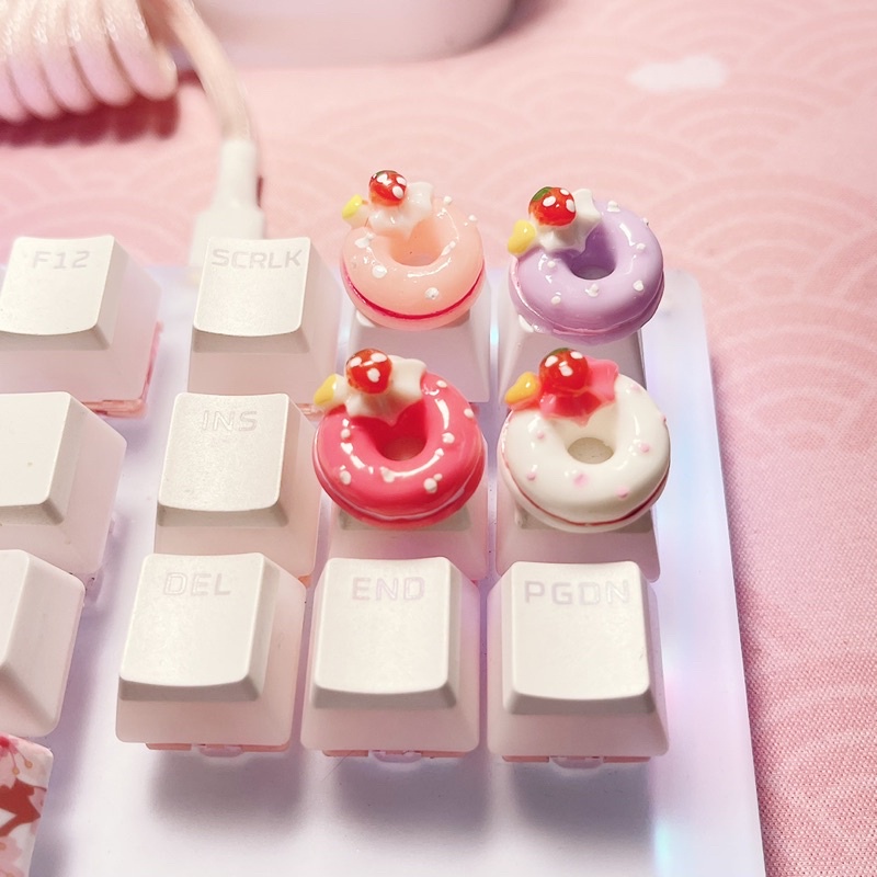 Keycap Donut Quà Tặng Đáng Yêu Nút Bàn Phím