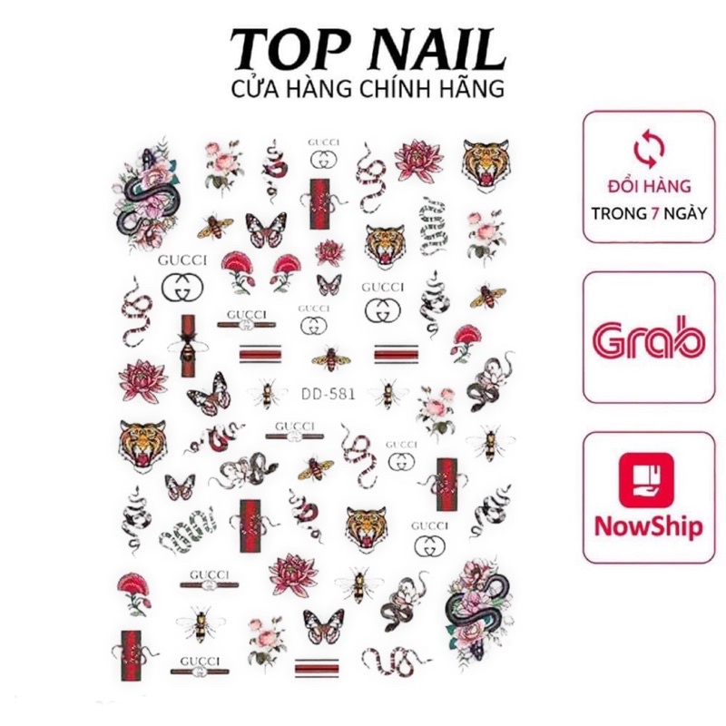 Sticker nail,hình dán móng các thương hiệu trang trí móng