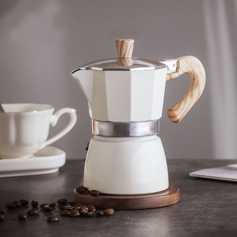 Ấm pha cafe Moka Espresso kiểu Ý, ấm pha cafe dã ngoại phong cách vintage