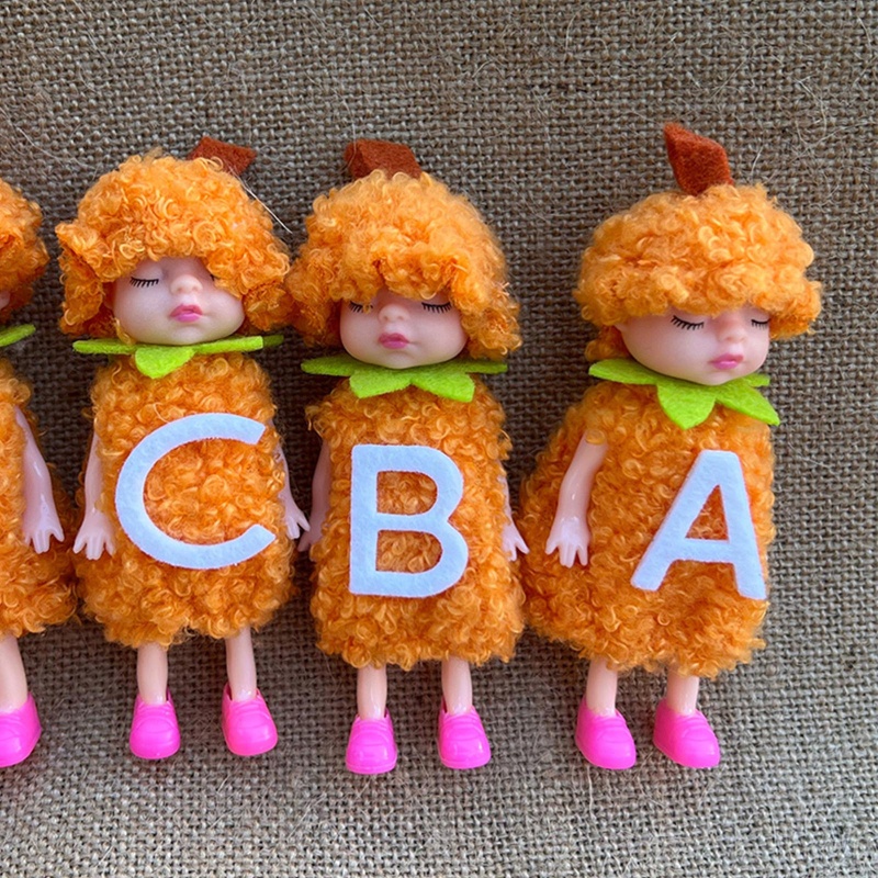 Mặt Dây Chuyền Hình Quả Bí Ngô Mini Bằng Nhựa Dễ Thương Trang Trí Halloween