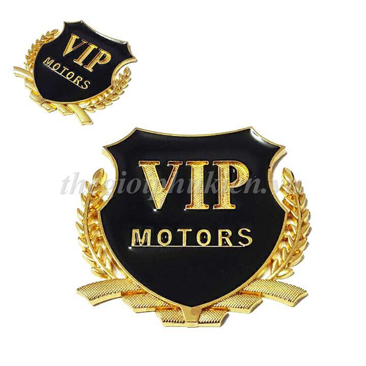 Bộ 2 Logo VIP dạng Bông lúa trang trí hông xe( hàng chất )