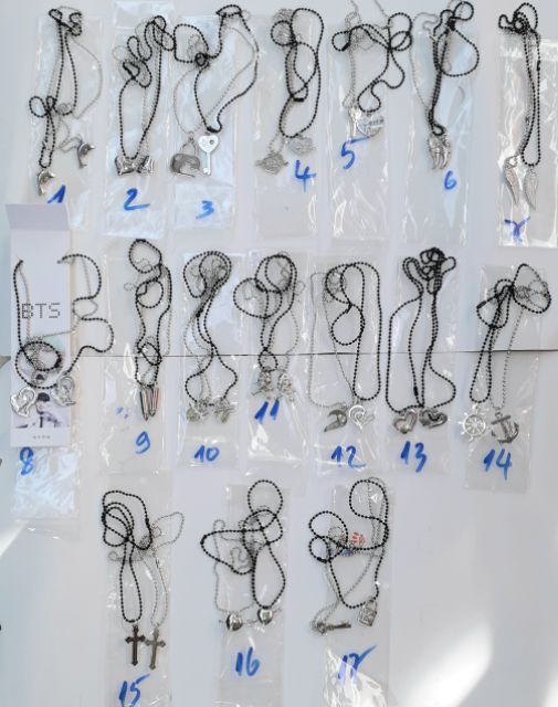 Sét 2 bộ dây chuyền bi 2mm kèm đặc biệt mặt cặp bằng thép không gỉ