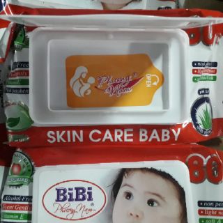 Khăn giấy ướt BiBi túi 80 miếng