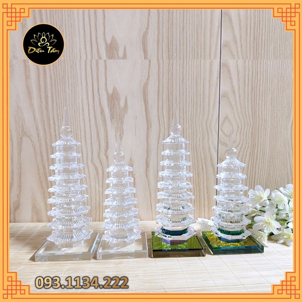 Tháp văn xương pha lê 7 tầng 9 tầng 11 tầng 13 tầng