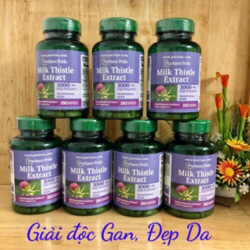 [HSD 05/2024] Viên uống bổ gan PURITANS PRIDE Milk Thistle Extract 1000mg của Mỹ 180 viên