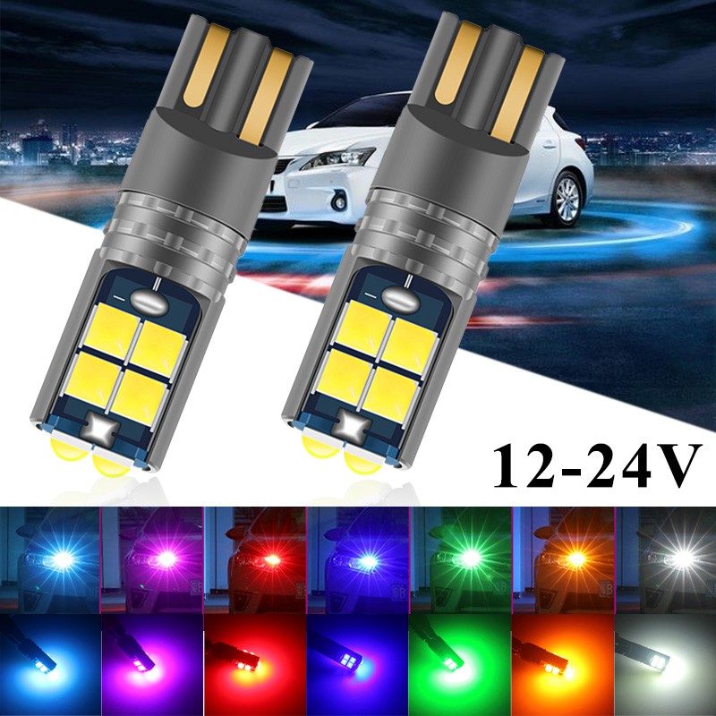 1 đèn LED Canbus W5W 3030 10SMD 12V-24V 194 168 10W cho xe hơi