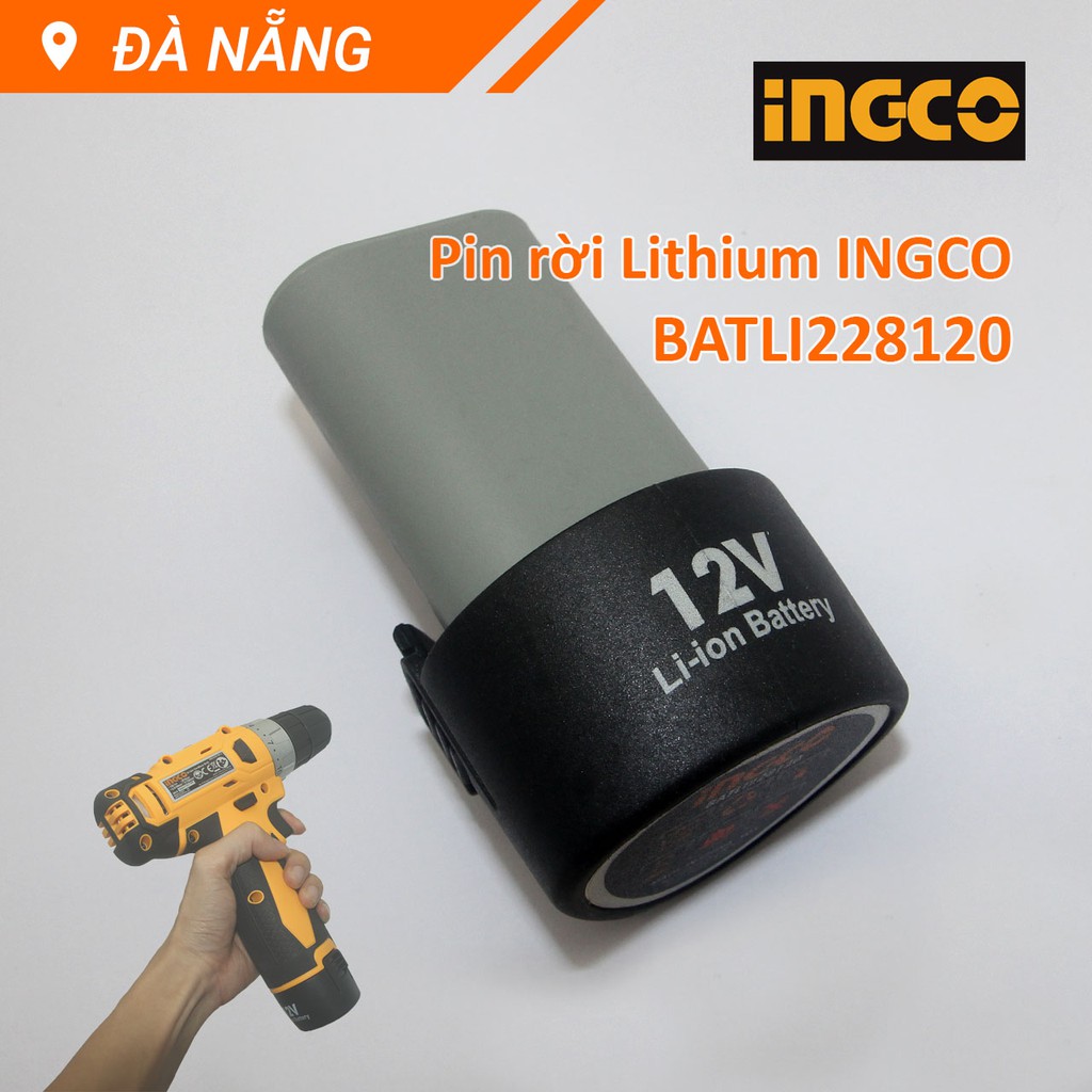 Pin litium 12V BATLI228120 cho dụng cụ cầm tay Ingco