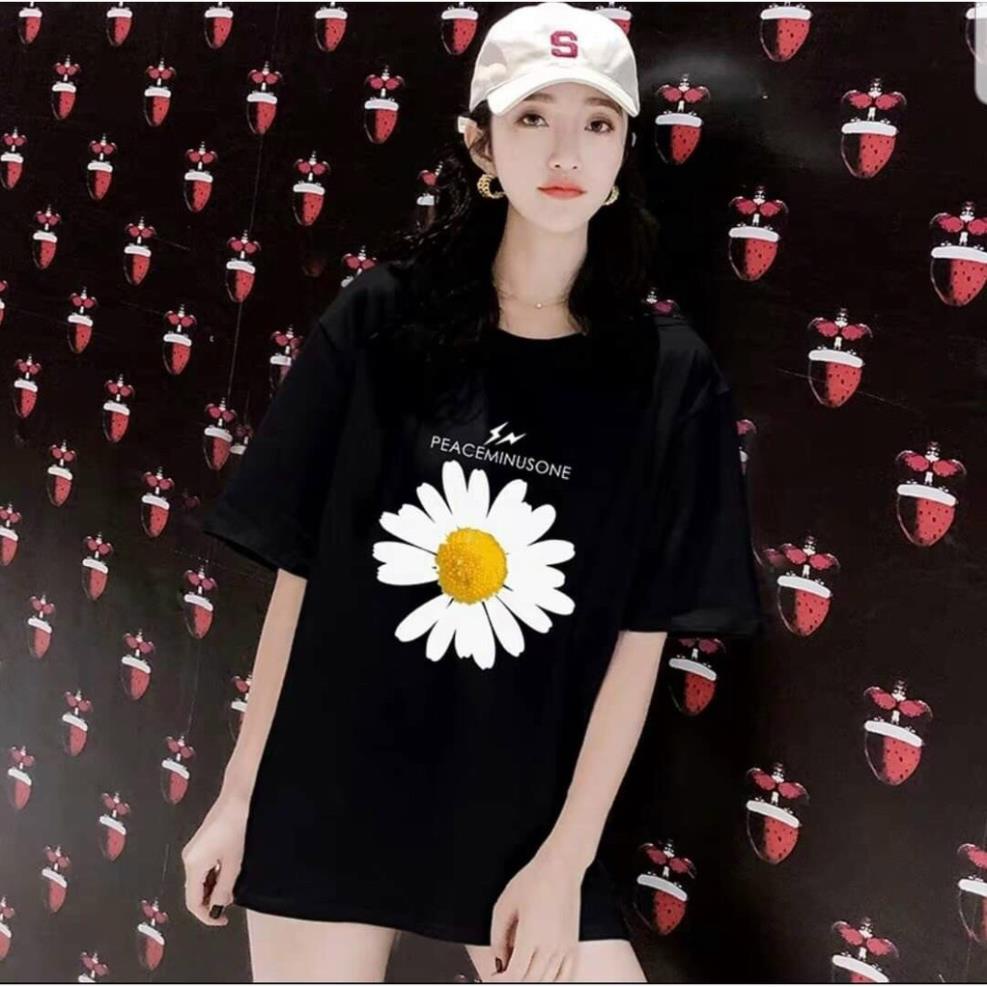 Áo Thun Tay Lỡ Nam Nữ in hình hoa cúc siêu cute - vải dày đẹp loại tốt