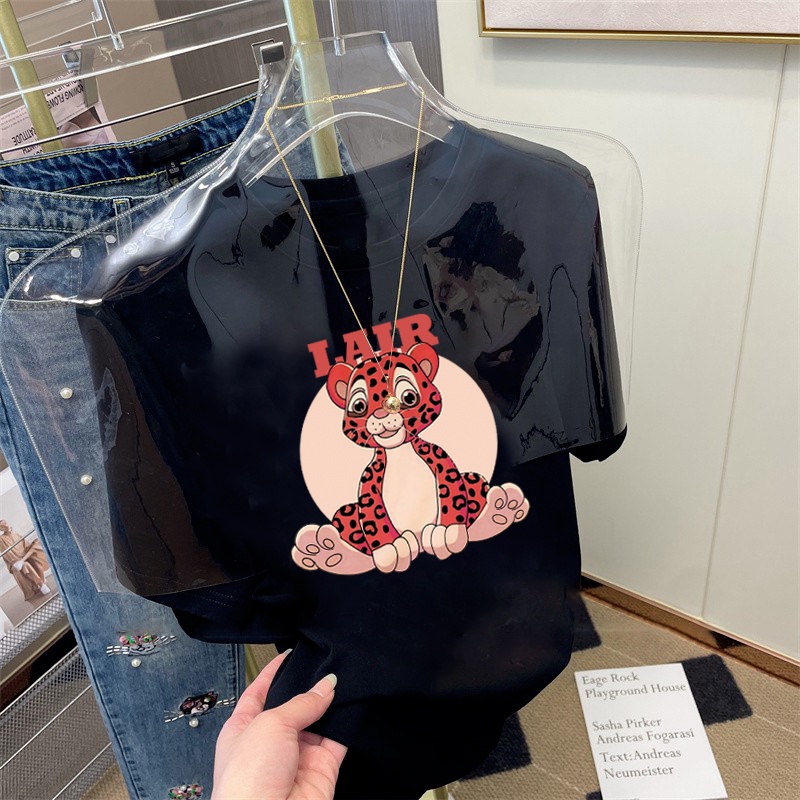 NRVP Áo thun tay ngắn cổ tròn thời trang mùa hè phong cách Hàn Quốc 2022