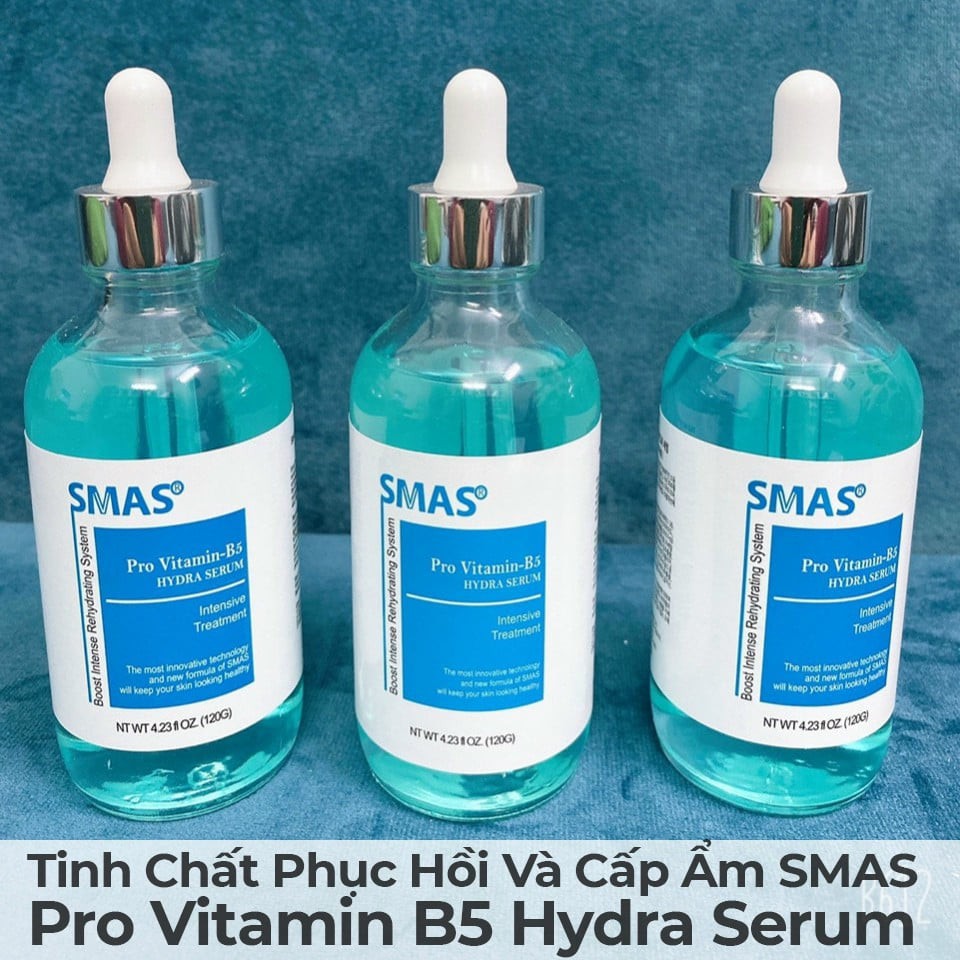 SMAS Pro Vitamin B5 Hydra Serum 120g, SMAS Ha Plus HYALURONIC ACID PREMIUM AMPOULE 100ml Cấp Ẩm,Phục Hồi Da