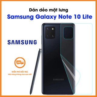 Miếng dán PPF Full mặt sau tự phục hồi trầy xước cho SamSung S10 Lite - Note 10 Lite
