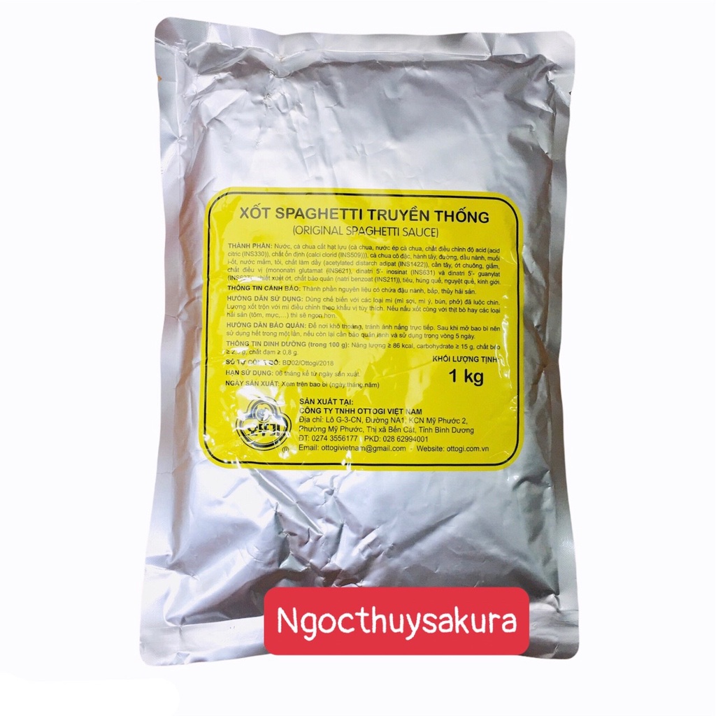 SỐT SPAGHETTI TRUYỀN THỐNG OTTOGI 1KG