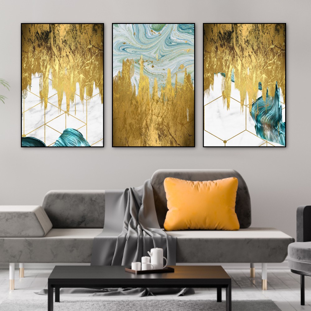 Tranh treo tường canvas nghệ thuật trườu tượng 1 decor trang trí phòng khách và phòng ngủ có khung cao cấp khổ lớn 40x60