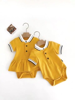 [ MD23] set body polo bé trai và bé gái chất liệu cotton da cá mềm mát