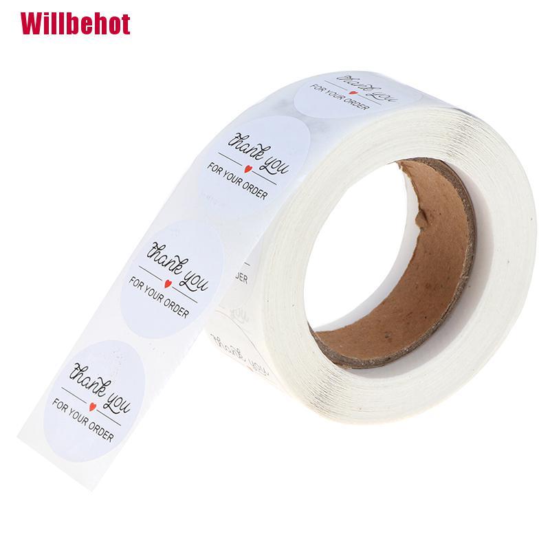 Set 500 Miếng Dán Chữ Thank You For Your Order Trang Trí Sách Kỷ Niệm