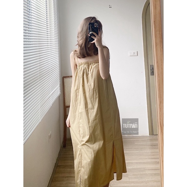 VÁY MAXI  2 DÂY QUÂY XẺ