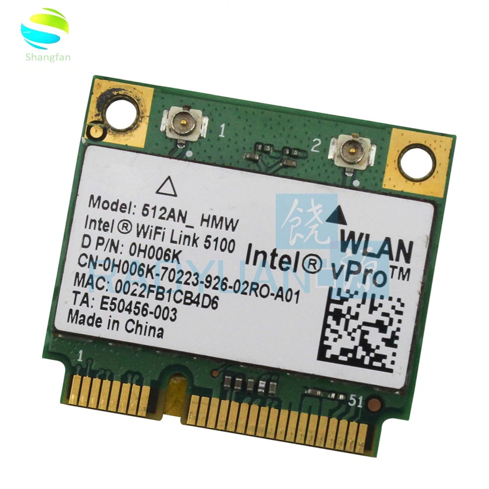 Bộ Chuyển Đổi Không Dây 512an_hmw Cho Intel Wifi Link 5100 Mini Pci-E Thẻ Wlan Laptop
