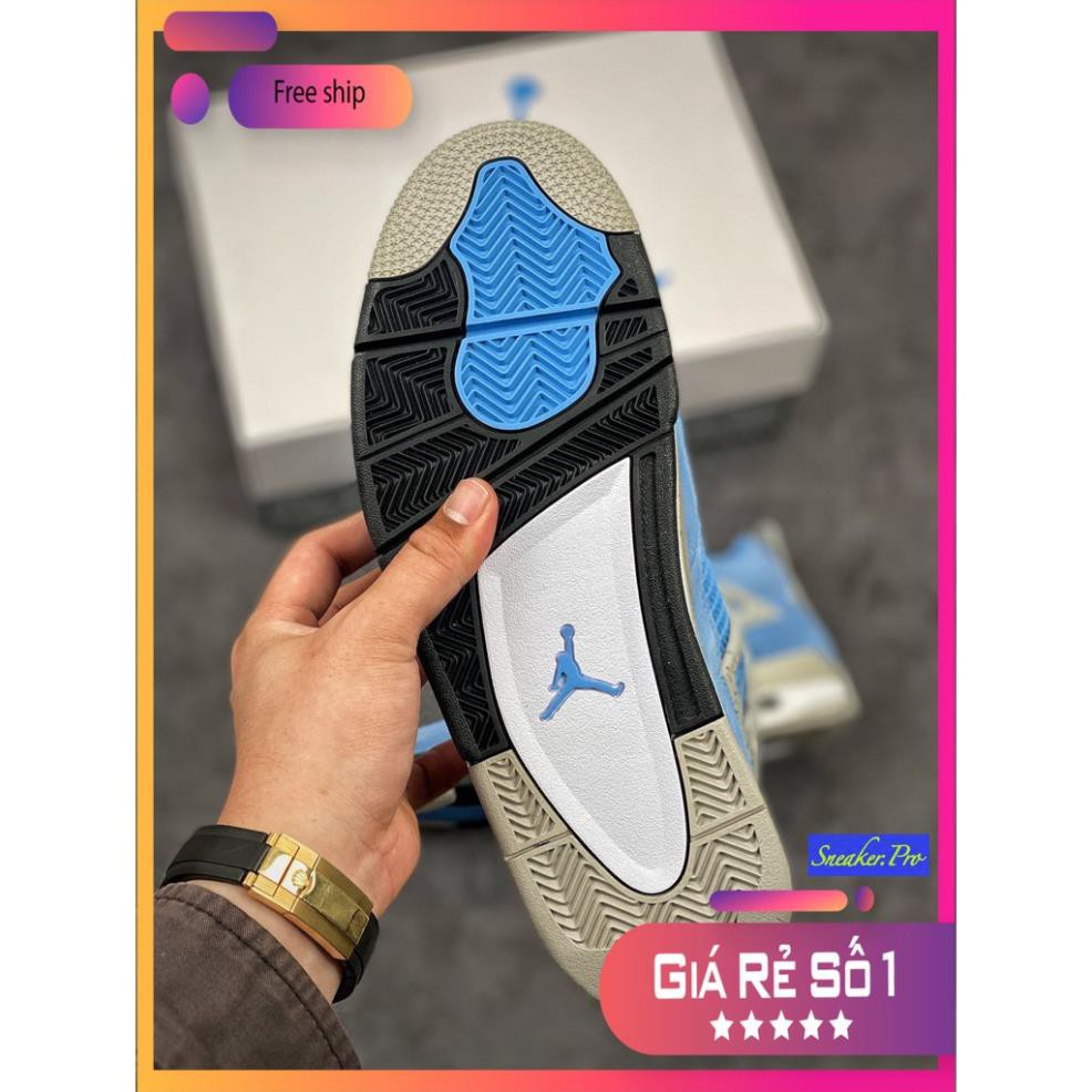 Giày thể thao Air Jordan 4 Retro University Blue  siêu đẹp, màu chất dành cho nam và nữ