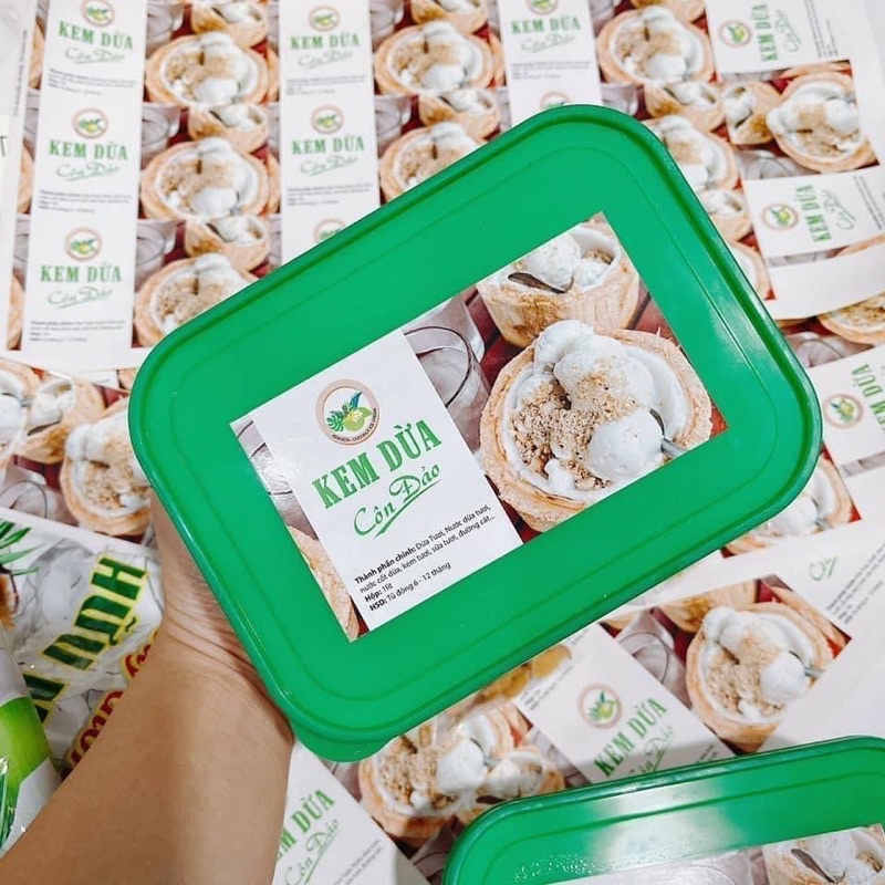 🥥🍨KEM DỪA CÔN ĐẢO CHUẨN HÀNG XỊN KO ĐÁ DĂM; KEM MỀM MƯỚT BÉO NGẬY CỐT DỪA🍨🥥