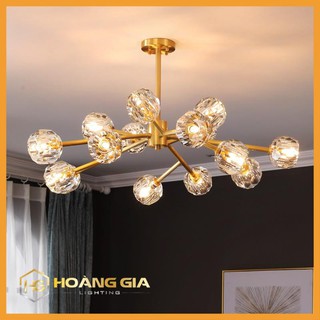Đèn chùm - đèn chùm phòng khách - đèn thả - đèn chùm thả 15 bóng thắp sáng cao cấp phong cách châu âu sang trọng