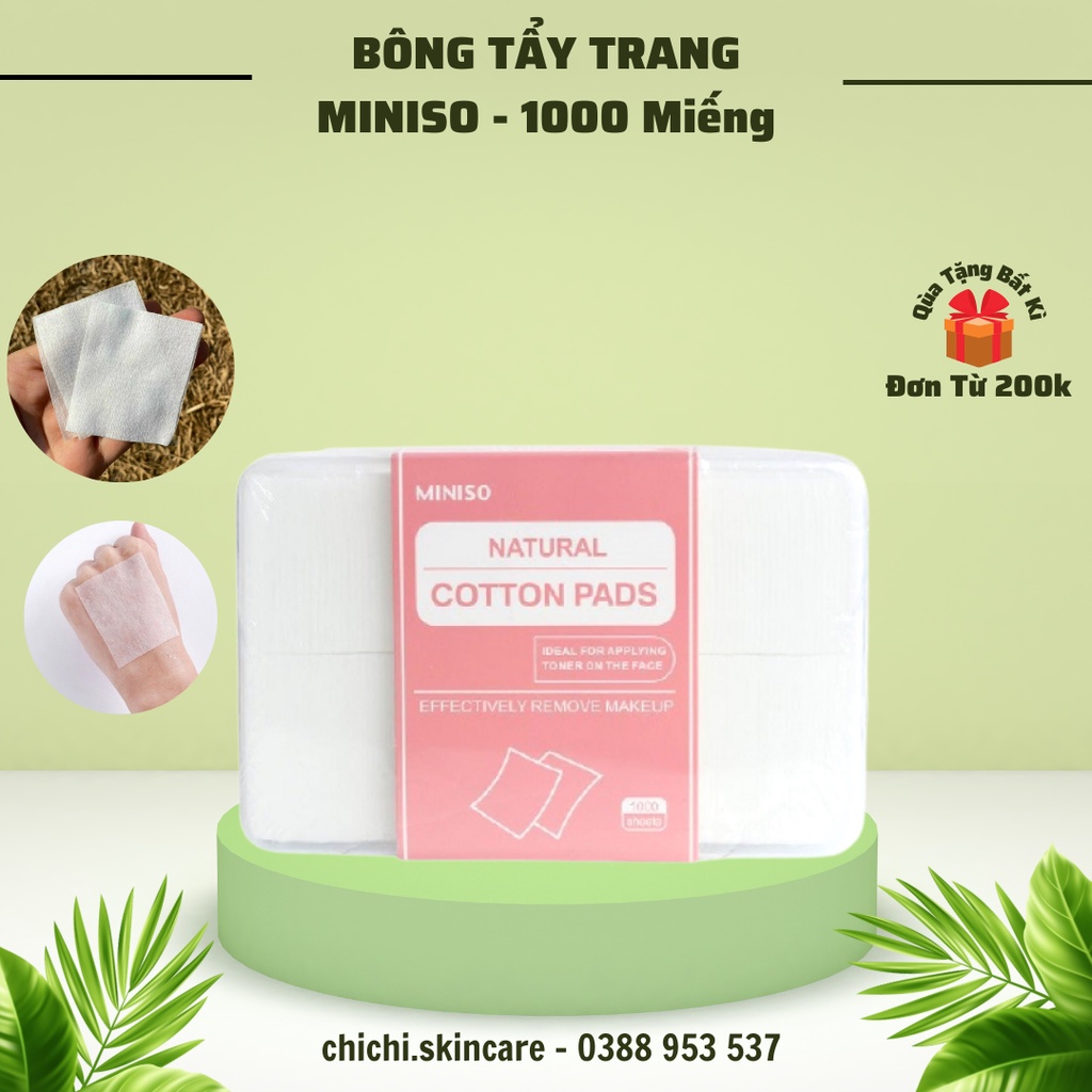 Bông Tẩy Trang Miniso 1000 Miếng