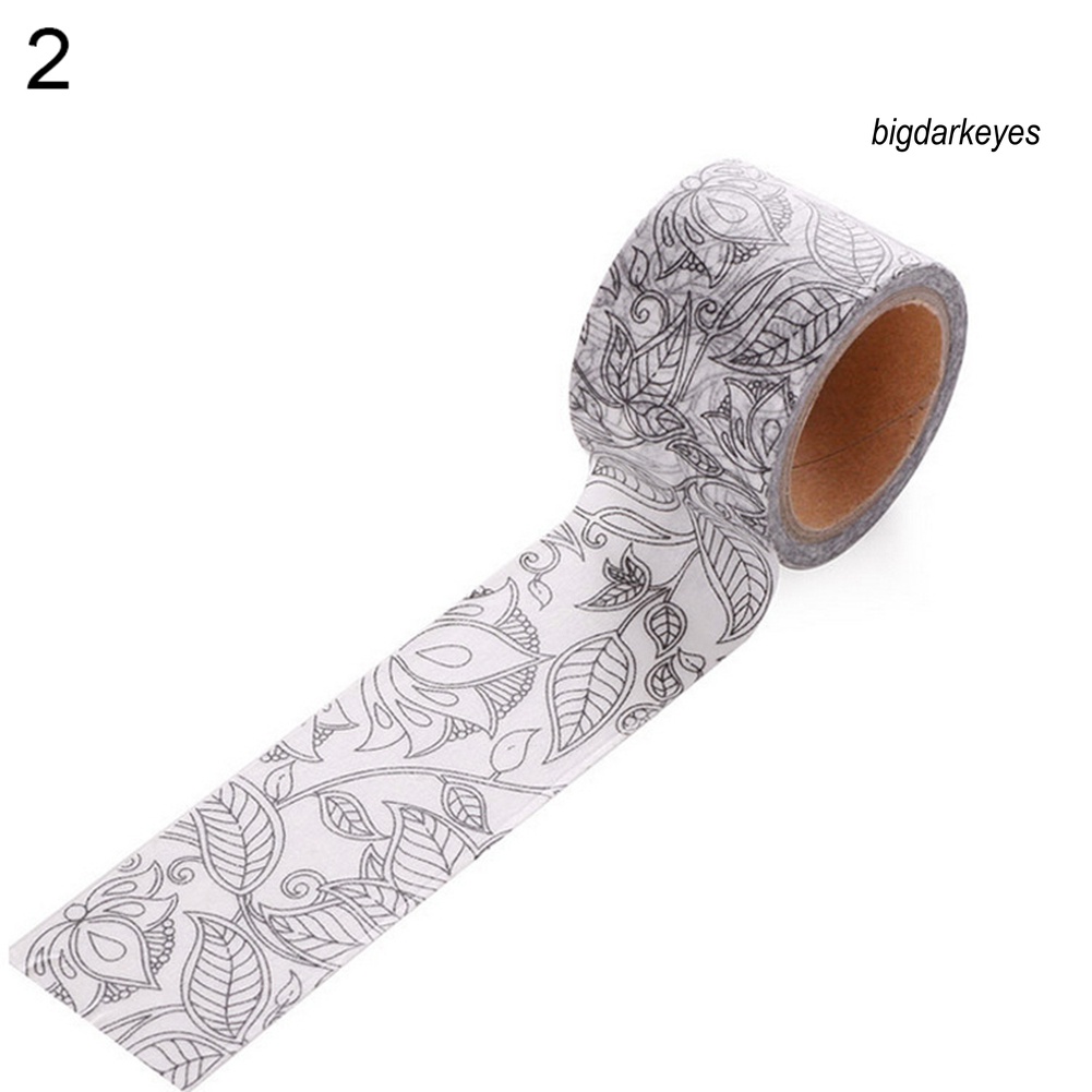Băng Dính Washi Hình Hoa Lá Trang Trí Sổ Tay
