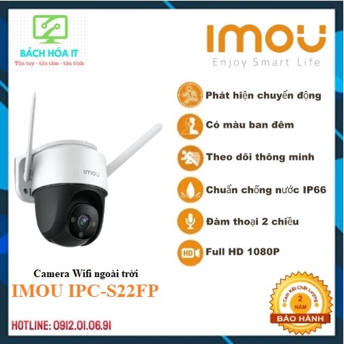 Camera WIFI không dây ngoài trời có màu ban đêm, xoay 360 IMOU PTZ Cruiser (Fullcolor) IPC-S22FP (Bảo hành 24 tháng) | BigBuy360 - bigbuy360.vn