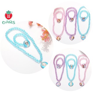 Bộ trang sức 2 món phụ kiện cho bé gái gồm vòng cổ vòng tay công chúa elsa và sofia đáng yêu ❤️ Quà sinh nhật cho bé gái