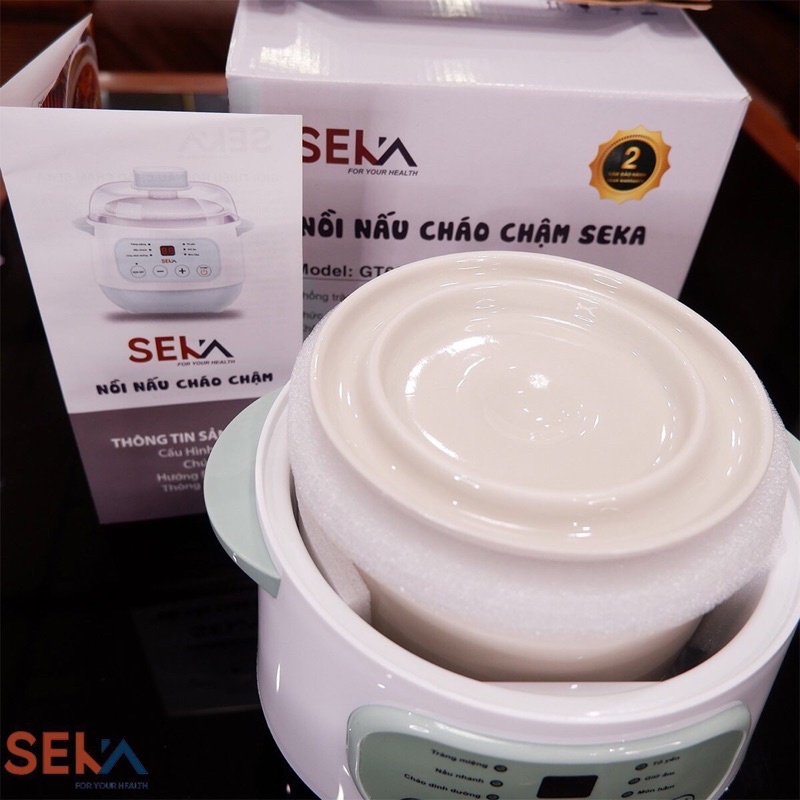 Nồi hầm cách thủy SEKA 1L GT68 mẫu mới công suất 200W
