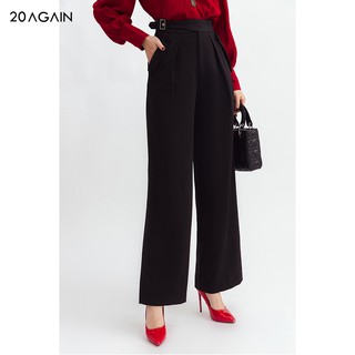 Quần tây nữ 92WEAR màu đen, đủ size, ống suông cạp đai cài QAA0908