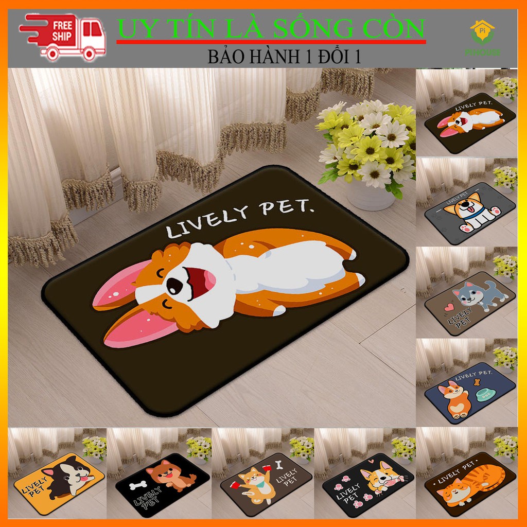[SIÊU HOT] Thảm chân  chống trượt 3D mẫu cún con và nhiều mẫu mã lựa chọn