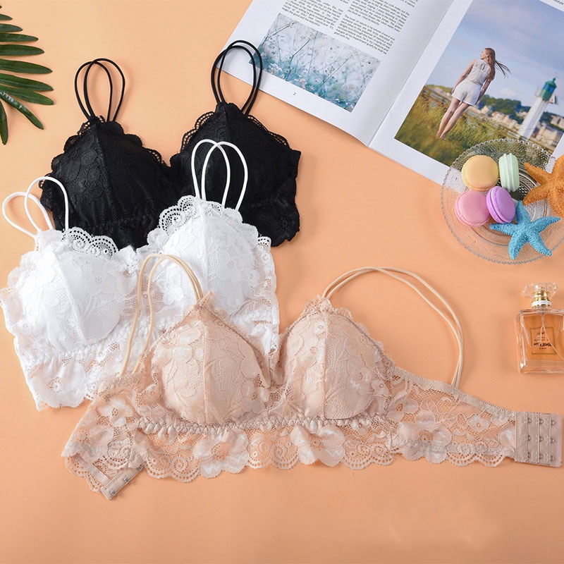 :):) :) Áo Lót Bra Ren Hoa 2 Dây Chất Đẹp