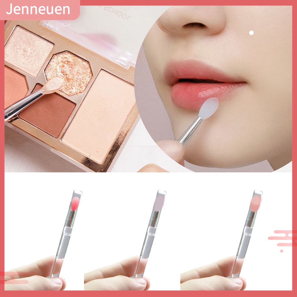 Cọ Trang Điểm Phấn Mắt / Môi Bằng Silicone Trọng Lượng Nhẹ Có Nắp Đậy Đa Năng Dành Cho Bạn Nữ