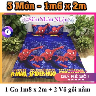 Ga và Vỏ gối Người Nhện 3 Món Mẫu Mới Nhất - 1M6x2M