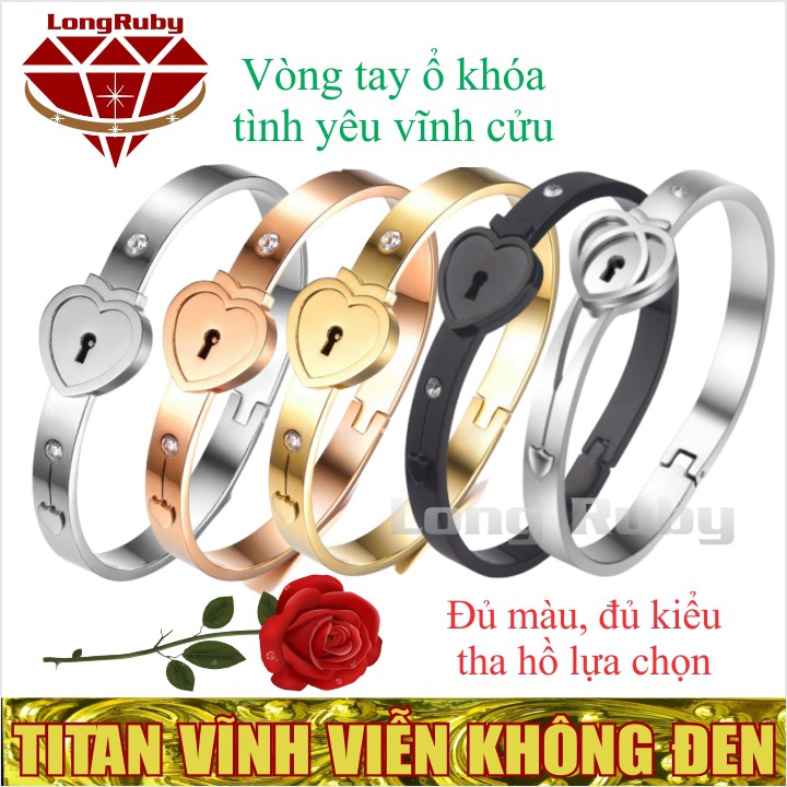 [Mã FAMAYFA giảm 10K đơn 50K] VÒNG TAY CAO CẤP Ổ KHÓA DÂY CHUYỀN CHÌA KHÓA KHÔNG ĐEN