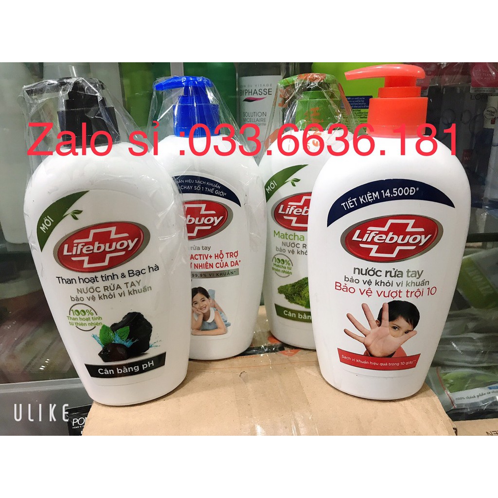 nước rửa tay lifebuoy chai vòi 500g