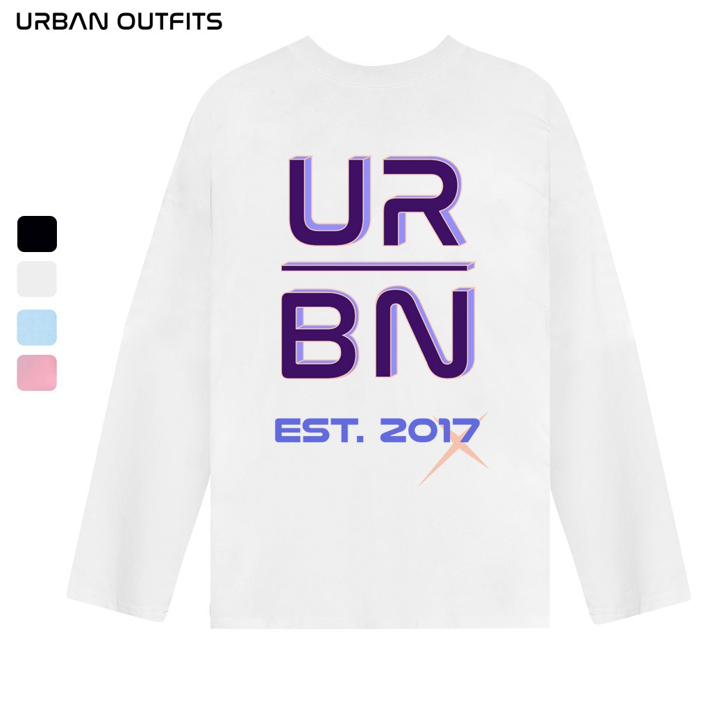 Áo Thun Tay Dài Nam Nữ Form Rộng URBAN OUTFITS In URBN EST2017 TDO35 100 cotton 4 Chiều