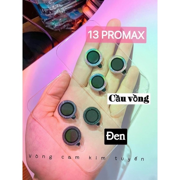 Kính cường lực camera nhũ kim tuyến iphone 13PRO / 13PROMAX / 12PRO / 12PROMAX / 11PRO / 11PROMAX
