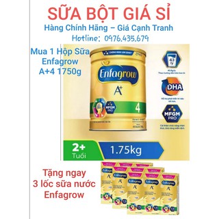 Tặng 3 Lốc Sữa Nước - Sữa bột Enfagrow A+ 4 1750g Date mới 2021
